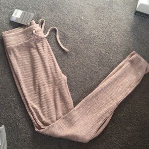 Gymshark slounge leggings, taupe marl, size S